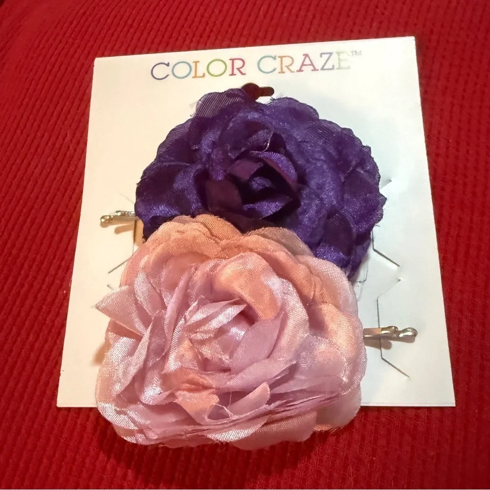 Purple and Pink Hair Clips
